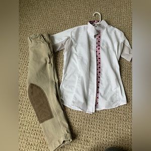 Girls Equestrian Shirt and Pants